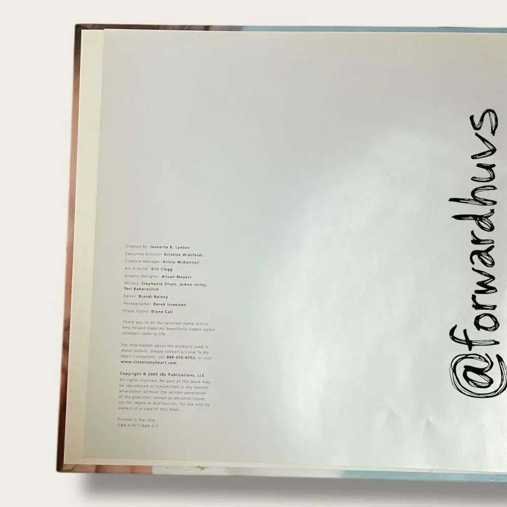 Cherish by Jeanette R. Lynton – 2005 Scrapbook Layout Guide – JRL Publications